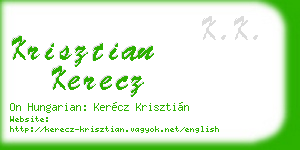 krisztian kerecz business card